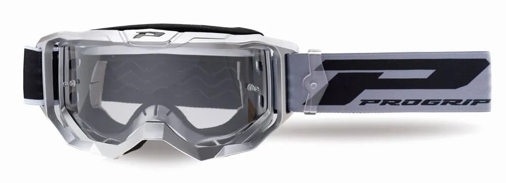 Pro Grip 3300 Vision Go Goggles Silver Matt/Clear