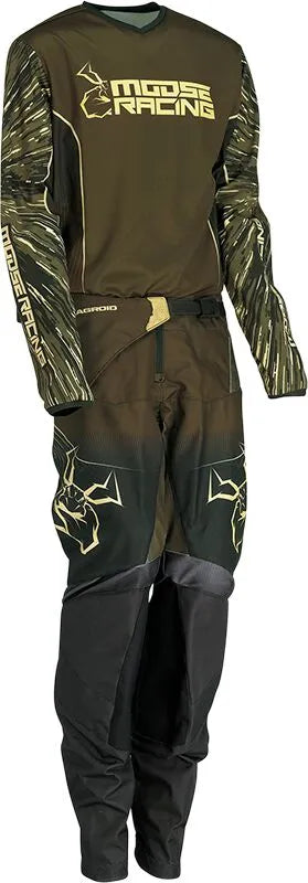 Moose Offroad Youth Agroid Jersey - Olive/Tan