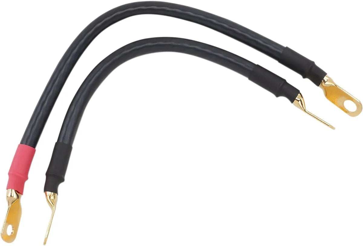 Terry Components Black 4-Gauge Battery Cable Kit for HD Softail