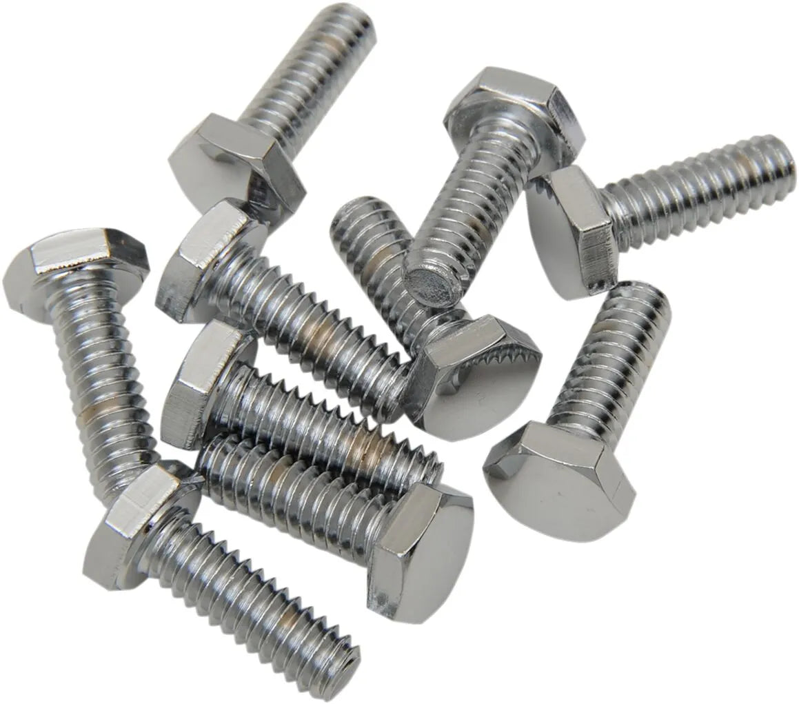 Drag Specialties Hex-Head Bolts 1/4"-20 x 3/4" Chrome