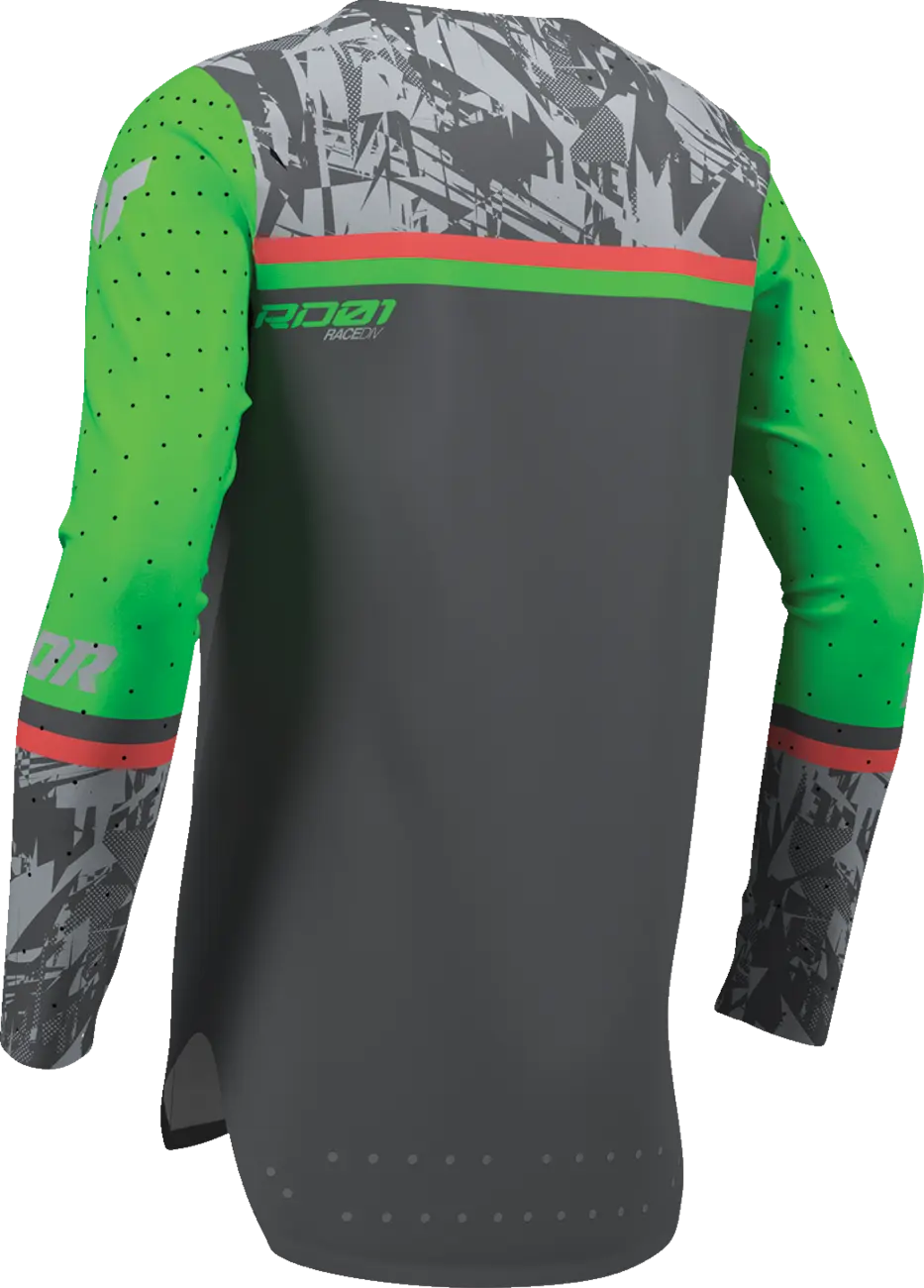 Thor Youth Sportmode Punk'd Jersey Charcoal/Green