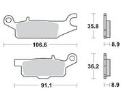 Moto-master Nitro Atv Brake Pads - Sintered Metal - Rear