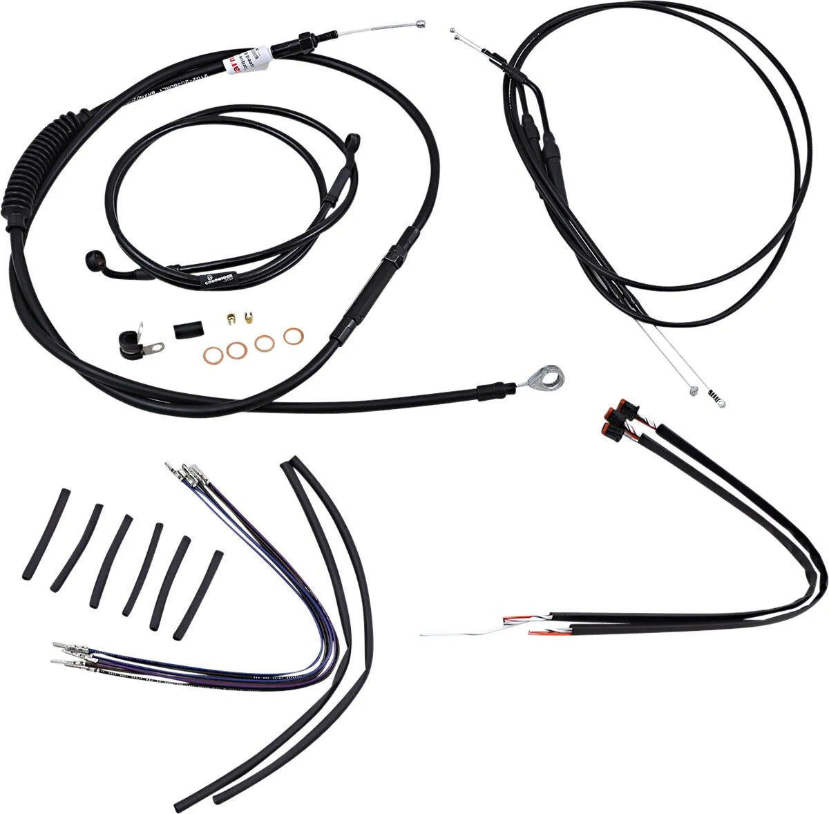 BURLY BRAND Handlebar Cable/Line Kit for Ape Hangers