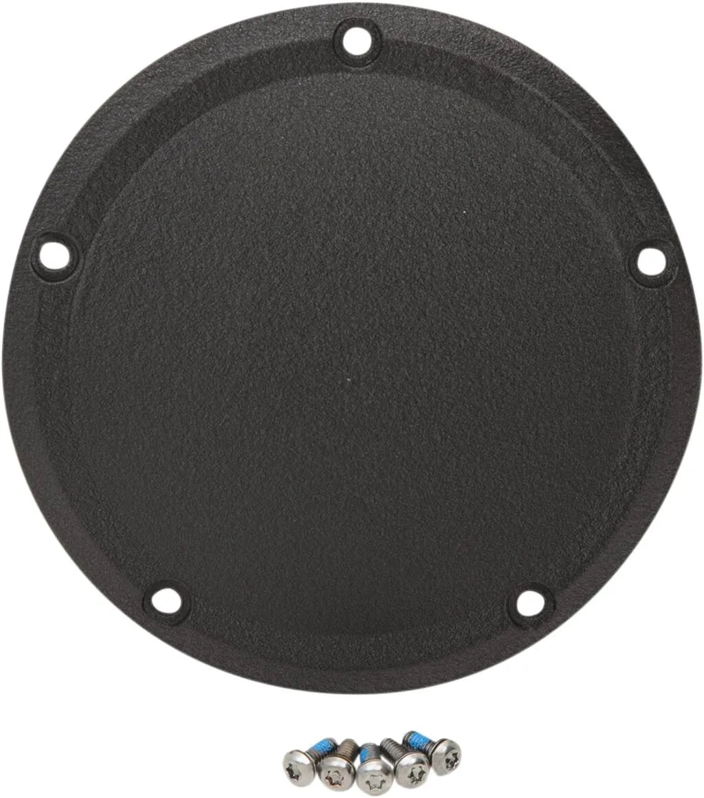 Drag Specialties Wrinkle Black 5-Hole Derby Cover Big Twin