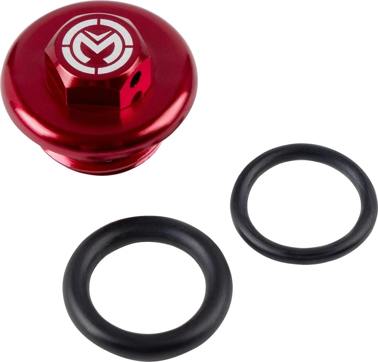 Moose Offroad Oil Cap Kit - Red Anodized