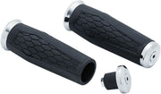 Kuryakyn Hex Grips - Chrome, 1" Handlebar