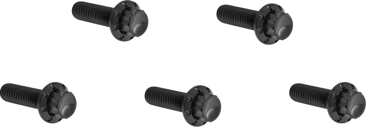 Arlen Ness Titanium 12-Point M8 Black Derby Cover Bolts for '18+