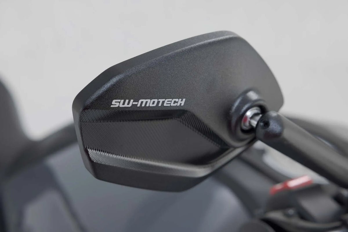 SW-Motech Sport Short Arm Mirror Set - Pair - Black - MIR.00.850.10201