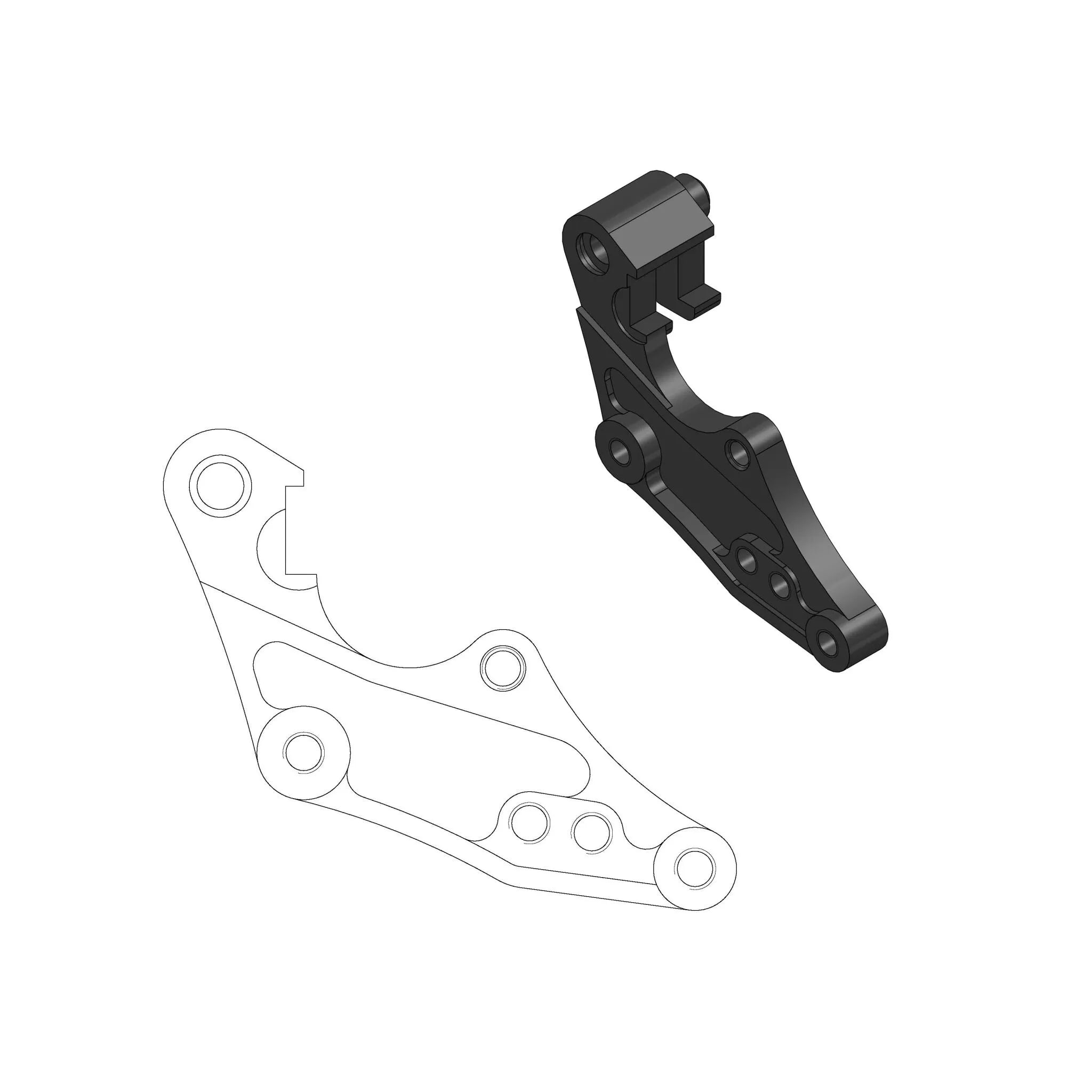 Moto-master Relocation Bracket For 298mm Front Disk