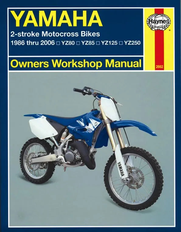 Haynes Service Manual for Yamaha YZ80 YZ85 YZ125 YZ250 86