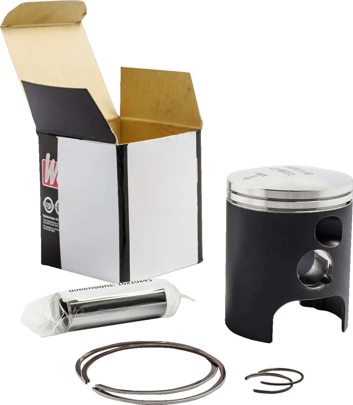 Wossner Piston Kit - 2-stroke, 64.50mm Bore