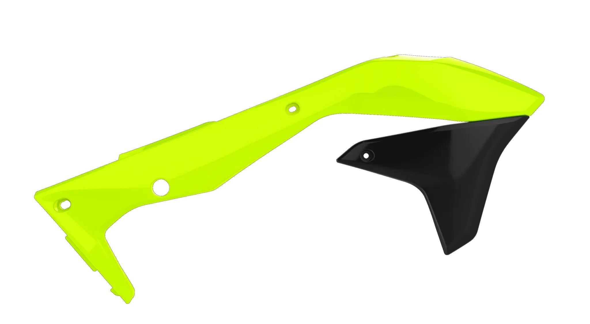Polisport Radiator Covers For Kawasaki - Black/yellow