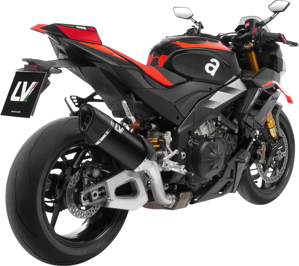 Leovince LV-14 R Slip-On Muffler Black for Aprilia TUONO V4 RSV4