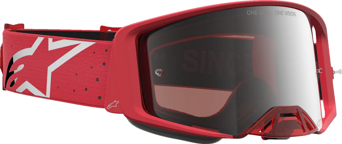 Alpinestars Supertech Vesta Goggle Red Fluo Chrome Mirror-Silver