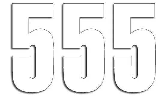 Blackbird Racing Number Plate Graphic - White (3-pack)