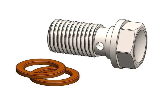 Moto-Master Stainless Steel Banjo Bolt M8 x 1.00mm with 2 Washers
