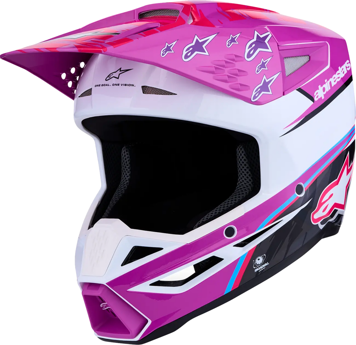 Alpinestars SM3 Falcon Helmet Purple/White/Pink
