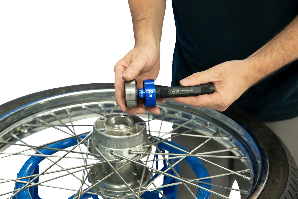Motion Pro Blue Anodized Wheel Bearing Driver Set for Harley