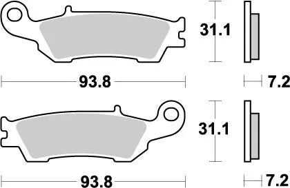 Moto-master Nitro Brake Pads Sintered Metal - Front