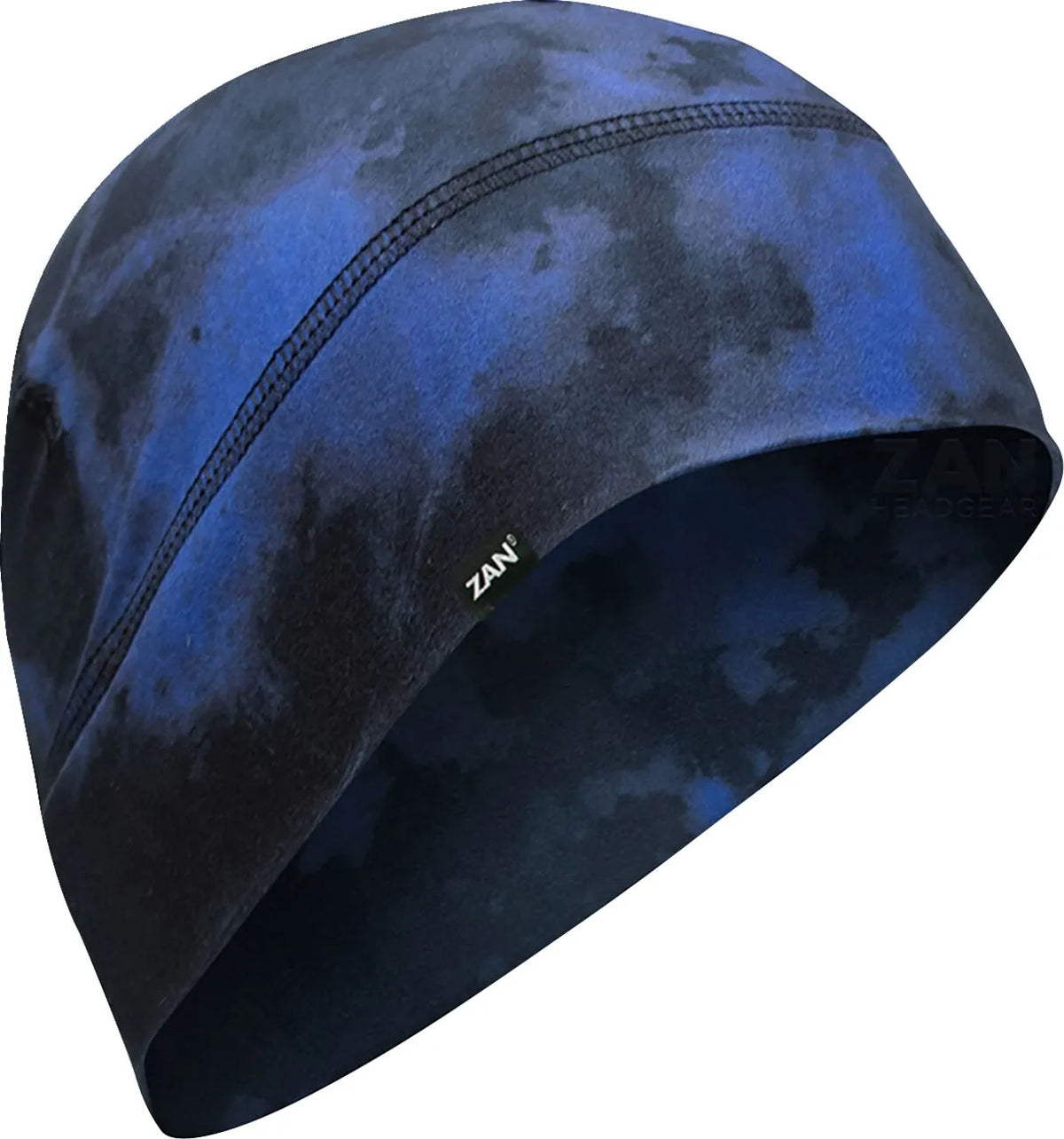 Zan Headgear SportFlex Beanie Black Blue Tie Dye