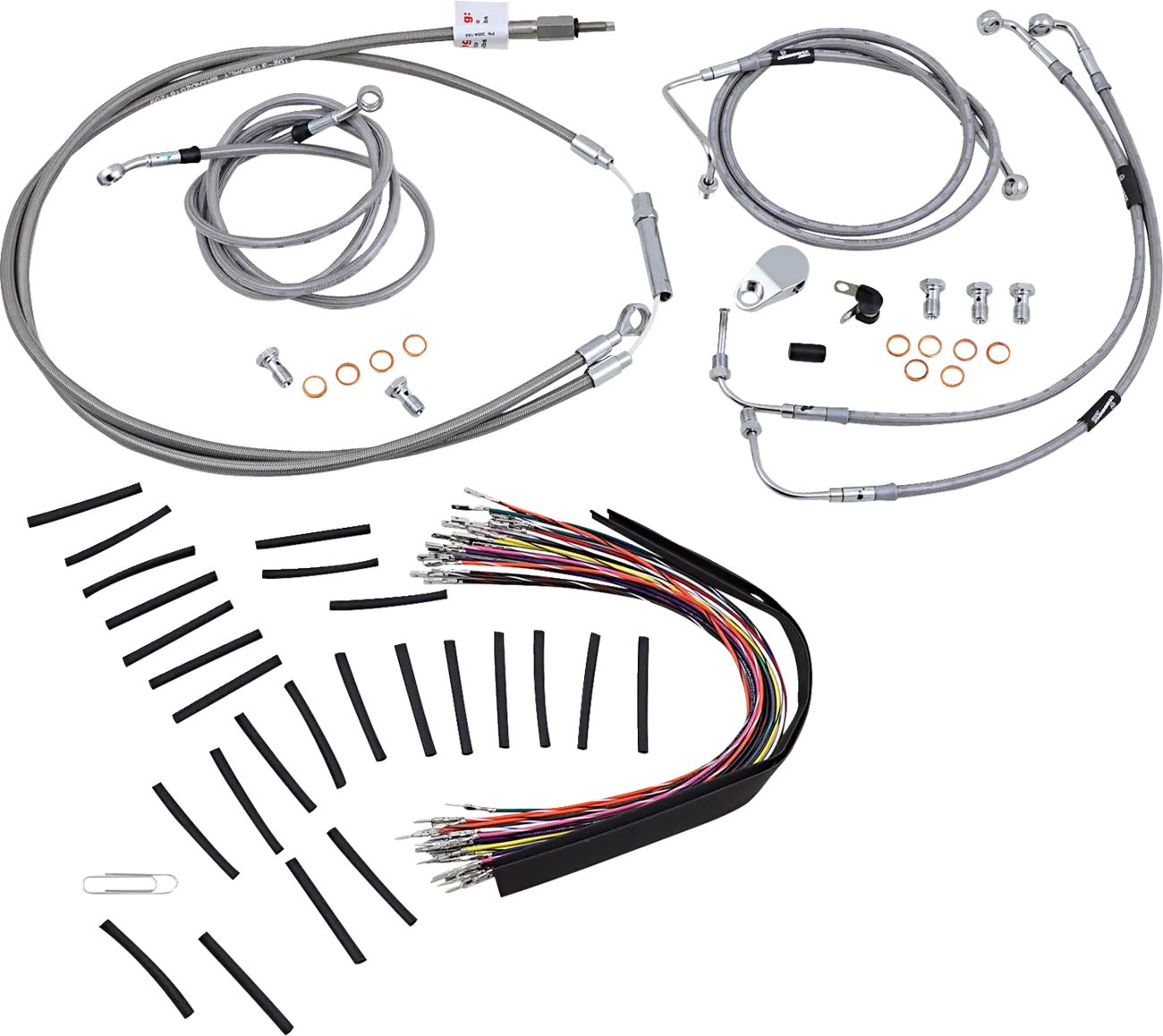 BURLY BRAND Stainless Braided Cable/Brake Line Kit for Ape