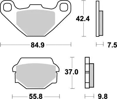 Moto-master Nitro Brake Pads - Sintered Metal - Rear