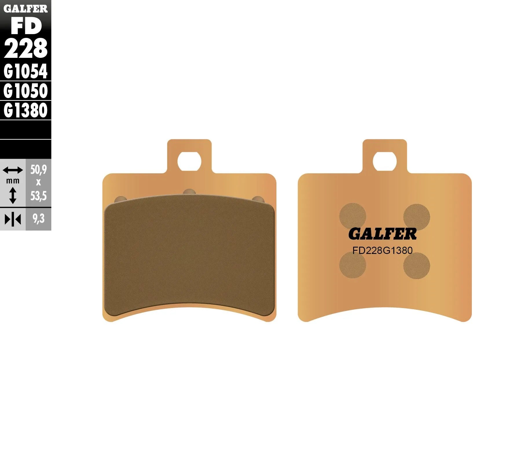 Galfer Hh Sintered Brake Pads For Motorcycles - Rear