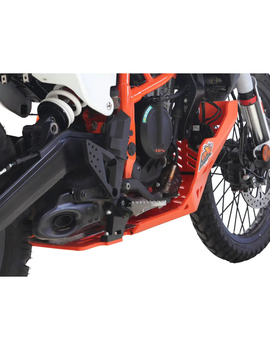 Axp Racing Adventure Skid Plate 8mm HDPE Orange for KTM 125