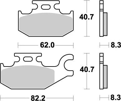 Moto-master Nitro Atv Brake Pads Sintered Metal - Front