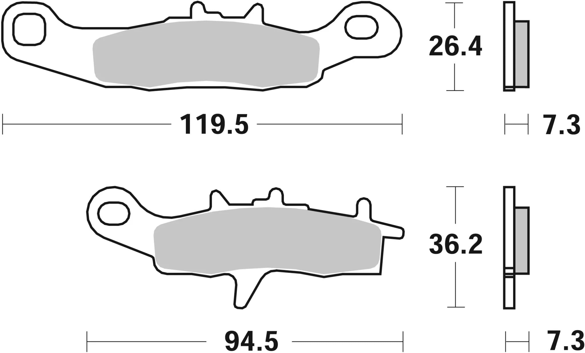 Sbs Si Offroad Sintered Brake Pads - Front