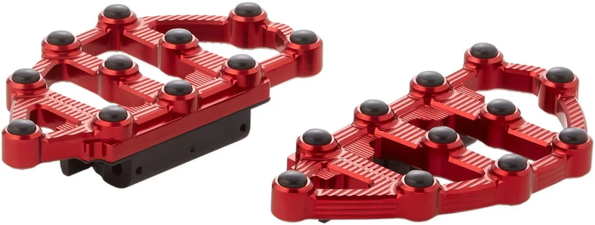 Arlen Ness Mx Billet Floorboards - Red Anodized