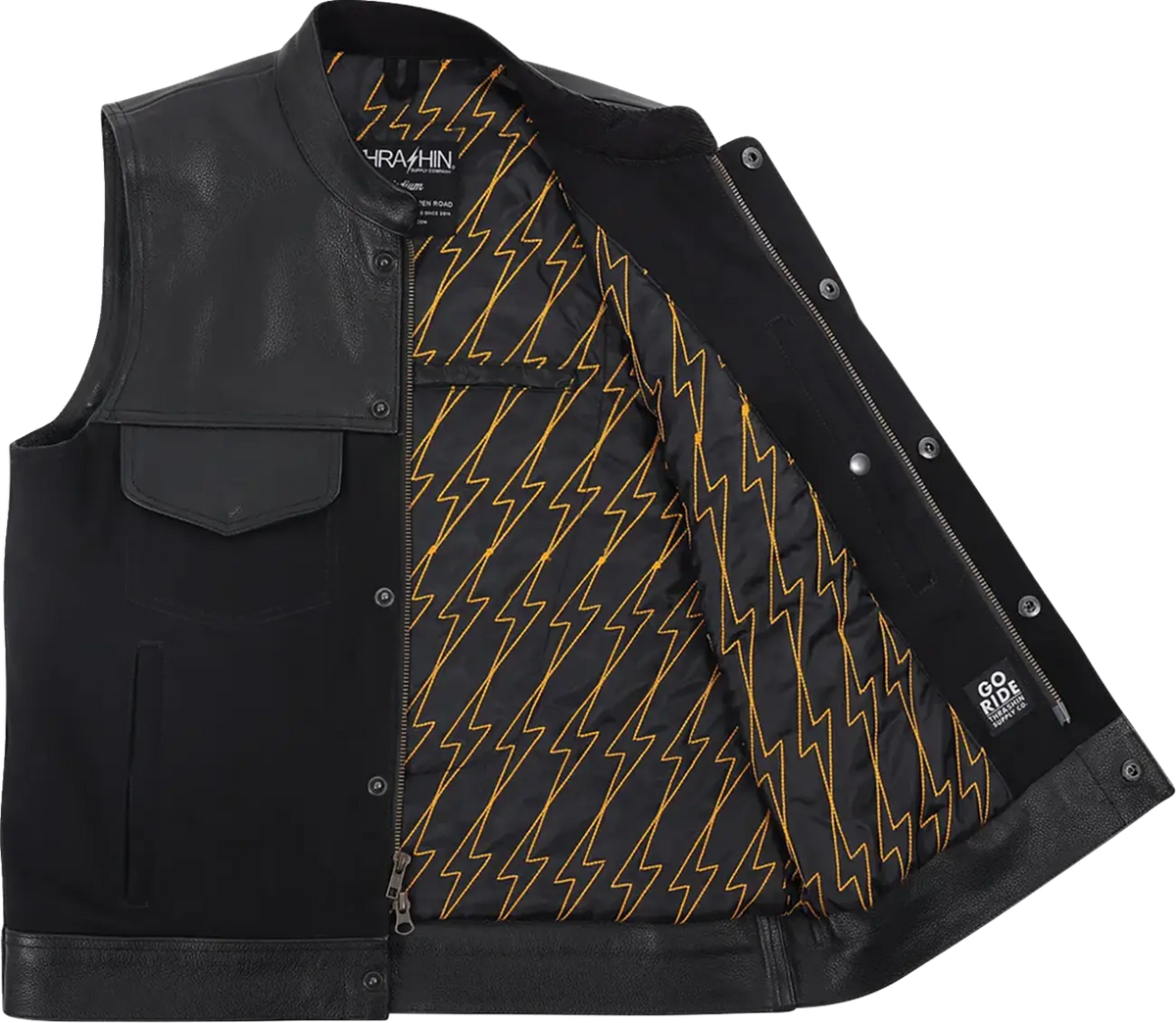 Thrashin Supply Co - Kanan Leather/Denim Riding Vest