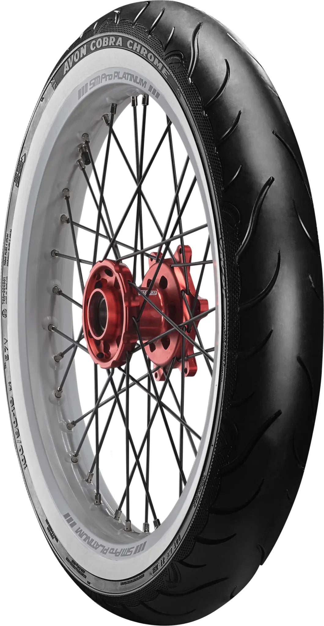Avon Cobra Chrome AV91 White Wall MT90B16 Motorcycle Tire