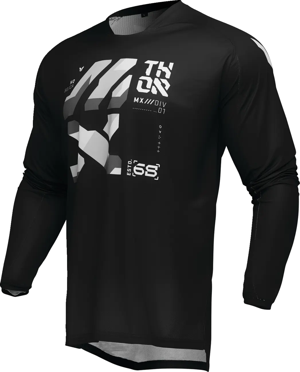 Thor Launchmode Brave Jersey - Black/White/Camo Gray