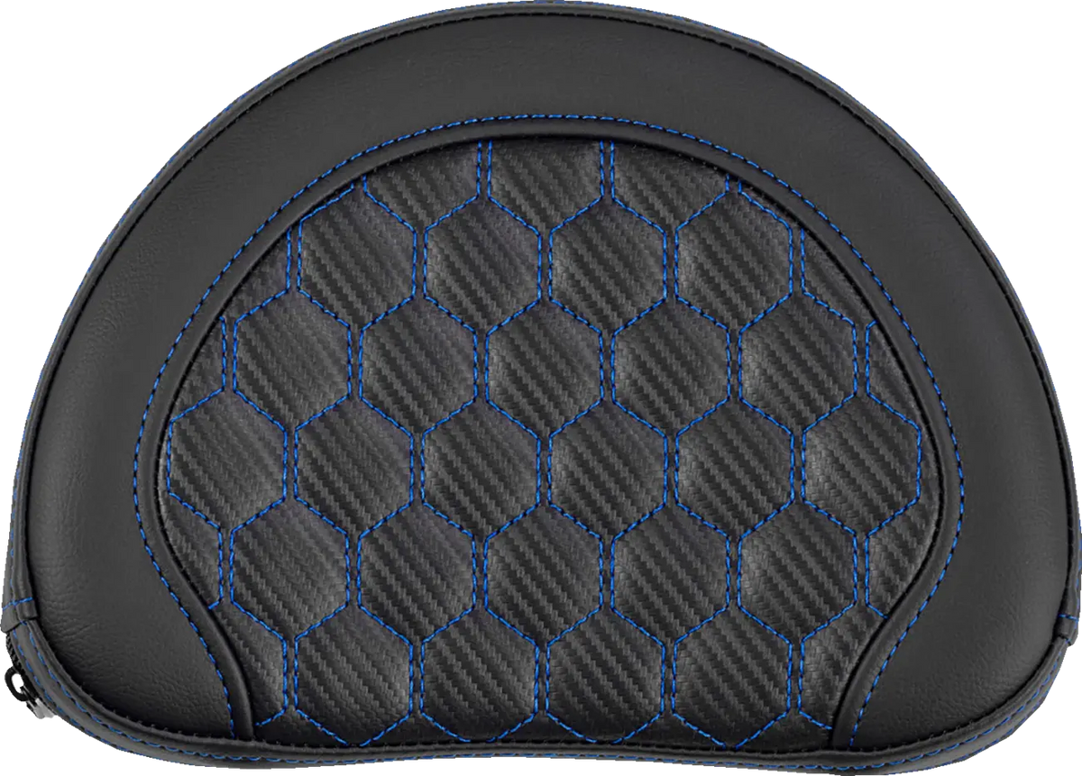 Saddlemen Contoured Sissy Bar Pad Blue Stitch for 5" Width Sissy