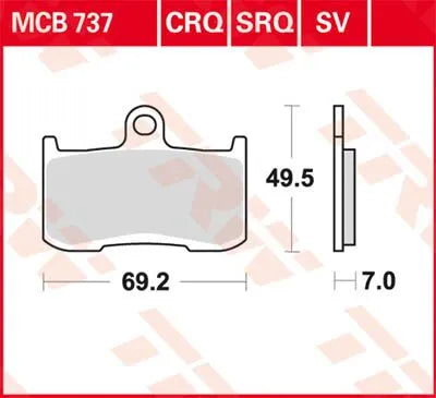 Trw All Round Spiekane Metalowe Klocki Hamulcowe Zestaw 2 - Przód