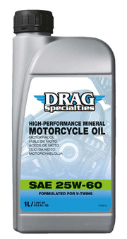 Drag Specialties 25w-60 Mineral Engine Oil For Harley-davidson 1 liter