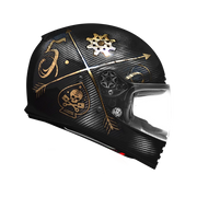 Premier Helmets Thunder Carbon Nx Gold Full Face Helmet