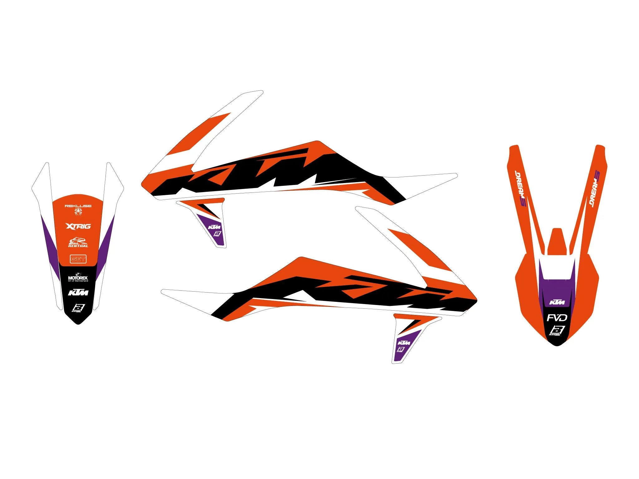 Blackbird Racing Dream 5 Graphic Kit For Ktm
