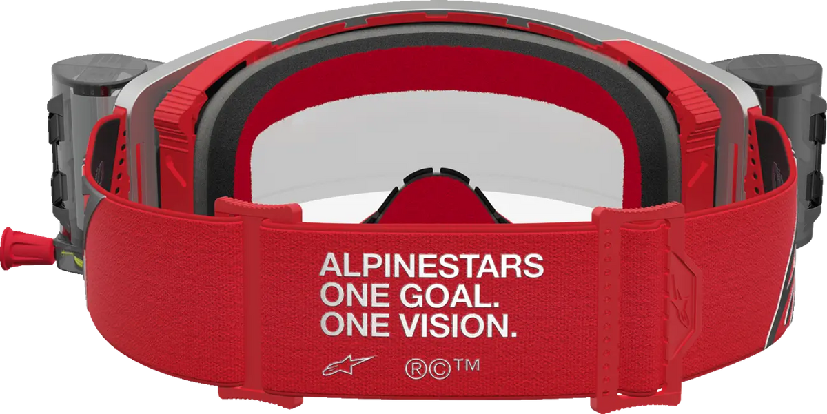 Alpinestars Supertech Firma Roll-Off Goggle Red/Silver/Clear