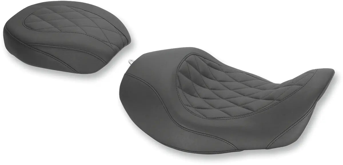 Solo Mustang Wide Tripper Seat - Forward Positioning - For Harley Davidson