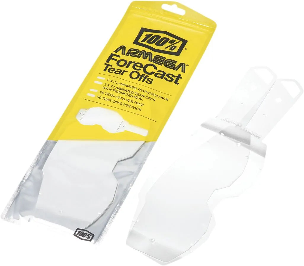 100% Armega Forecast Goggle Tear-Offs 20-Pack
