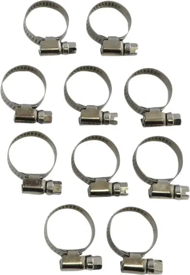 Parts Unlimited Embossed Stainless Steel Hose Clamps 12-22mm