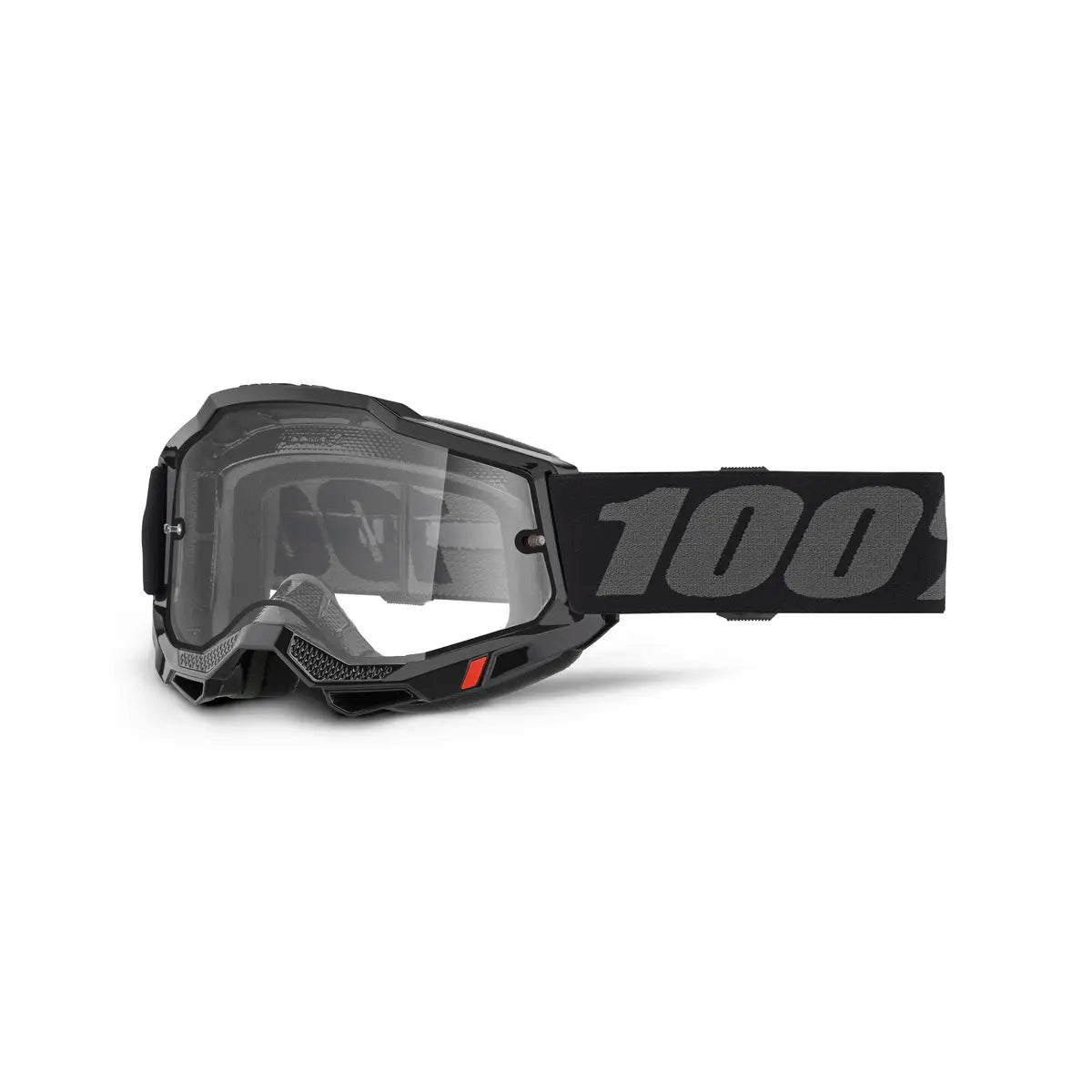 100% Accuri 2 Enduro Moto Goggles Black Clear Lens