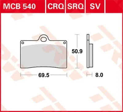Trw Sv Series Spiekane Klocki Hamulcowe - Przód