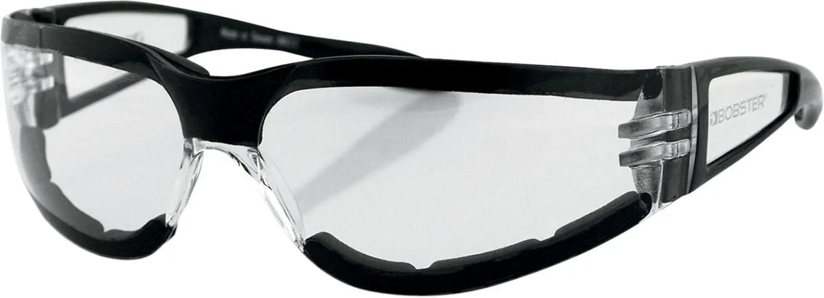 Bobster Shield II Sunglasses Black with Clear Lens