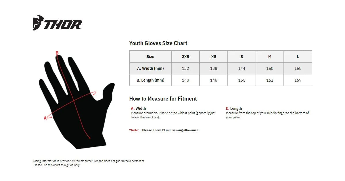 Thor Youth Spectrum Gloves - Black/Gray/Mint