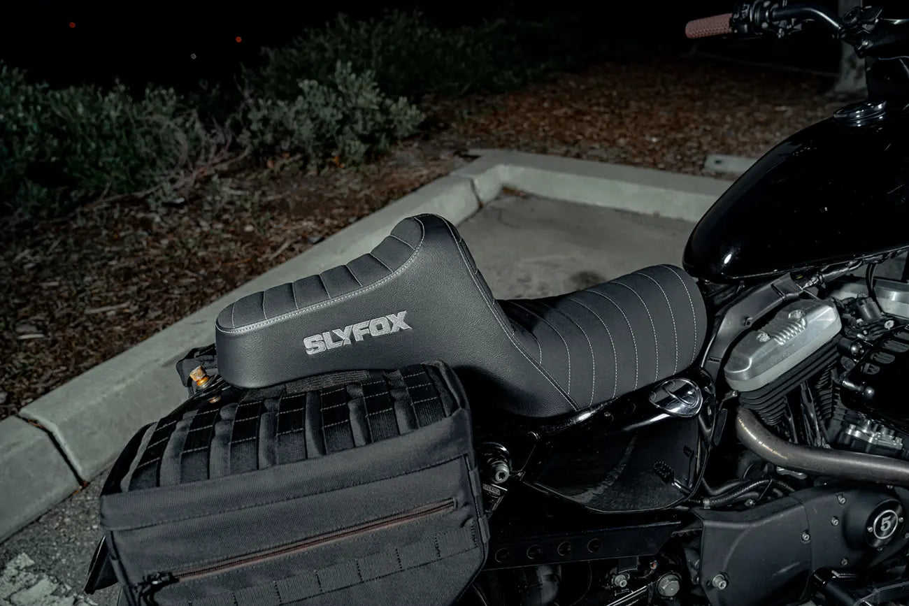 Slyfox High Noon Seat - Enhanced Comfort - For Harley Davidson