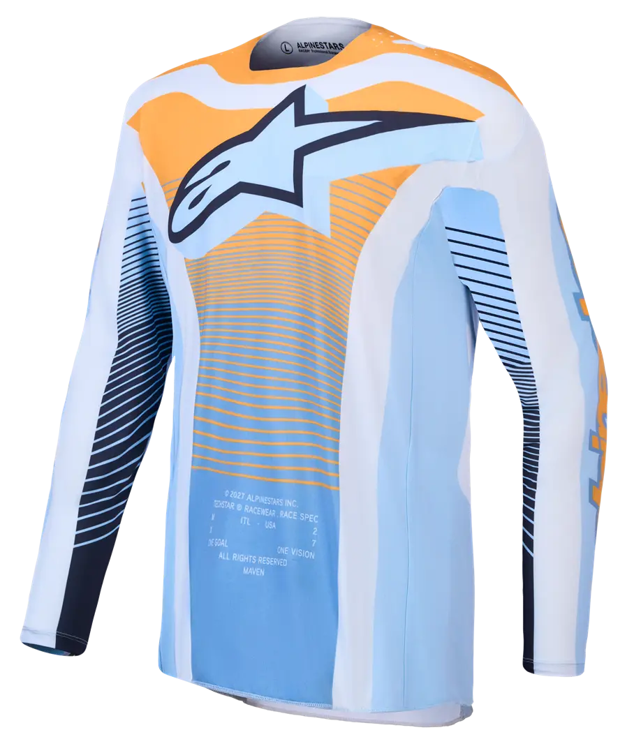 Alpinestars Techstar Maven Jersey Blue/Tangerine/Black