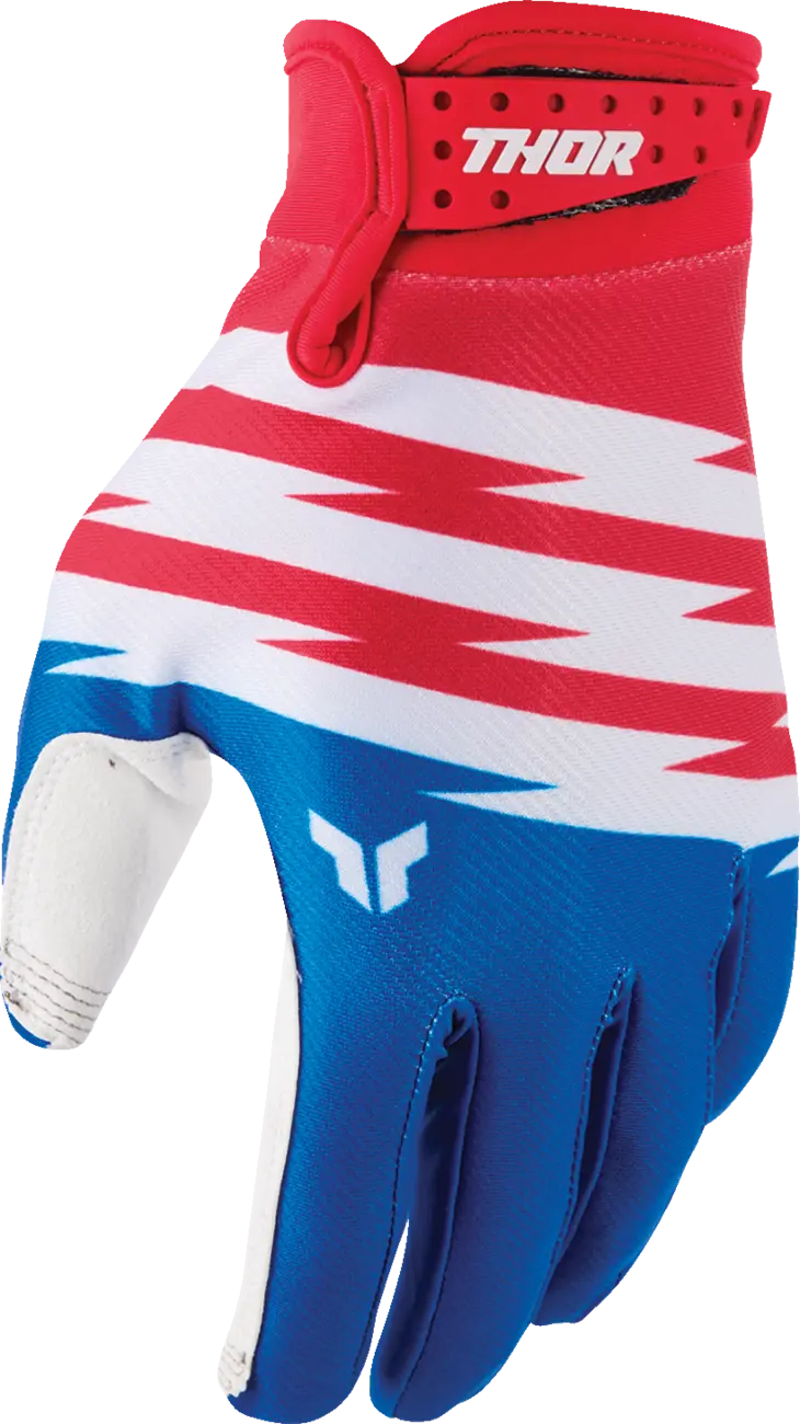 Thor Youth Launchmode Shockie Gloves Red Blue